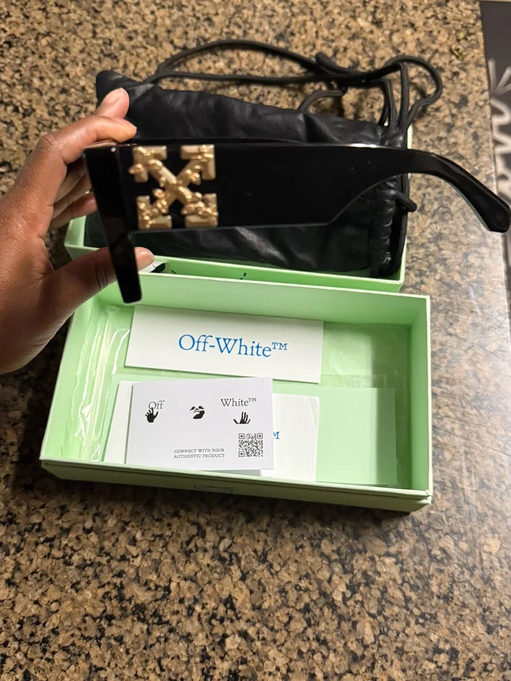 Off-White Black Oversized Square Sunglasses